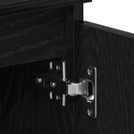 vidaXL Meuble TV chêne noir 102x30x36 cm bois d'ingénierie