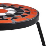 vidaXL Tables mosaïque 3 Pièces Terre cuite et blanc Céramique