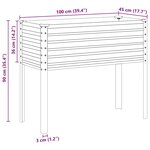 vidaXL Jardinière 100x45x90 cm acier résistant aux intempéries