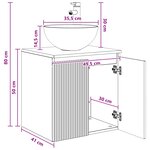 vidaXL Vanité de lavabo mural Blanc 49 5 x 41 x 64 5 cm