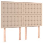 vidaXL Tête de lit à LED Cappuccino 144x5x118/128 cm Similicuir