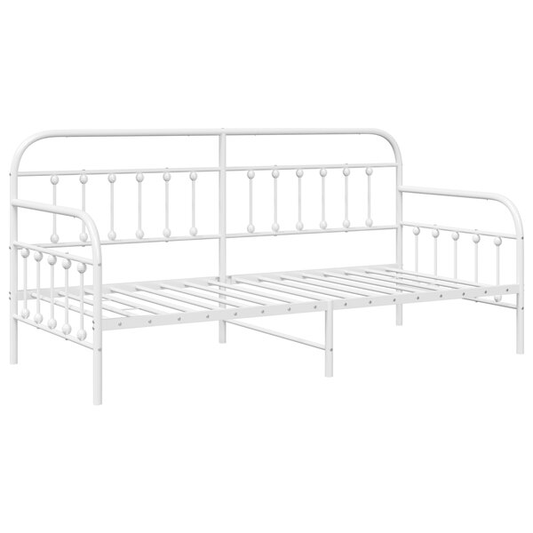 vidaXL Lit de jour Blanc 90x200 cm en Acier