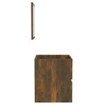 vidaXL Armoire de bain avec miroir Chêne fumé Bois d'ingénierie