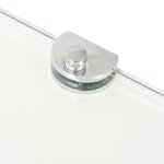 vidaXL Étagère de coin et supports chromés Verre transparent 45x45 cm