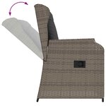 vidaXL Banc de jardin 2 Pièces Gris polyrotin