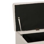vidaXL Banc avec compartiment de rangement 116 cm Crème Polyester