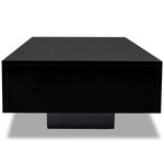 vidaXL Table basse Haute brillance Noir