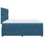 vidaXL Sommier à lattes de lit et matelas Bleu 200x200 cm velours
