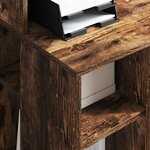 vidaXL Bureau avec rangement Chêne fumé 90 x 48 x 101 5 cm