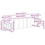 vidaXL Tête de lit avec armoire 3 Pièces Bois Ancien Bois d'ingénierie