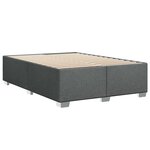 vidaXL Cadre de lit sans matelas gris foncé 140x190 cm tissu