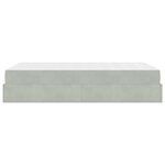 vidaXL Cadre de lit avec matelas Gris clair 120 x 200 cm Velours