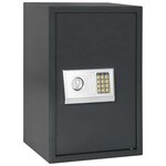 vidaXL Coffre-fort numérique électronique avec étagère Gris foncé 40x35x60 cm Acier