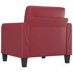 vidaXL Fauteuil Rouge bordeaux 60 cm Similicuir