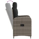 vidaXL Ensemble de repas extérieur 9 pc Gris clair et gris foncé