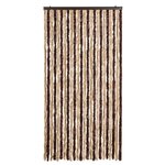 vidaXL Rideau anti-mouches beige et marron clair 100x230 cm chenille