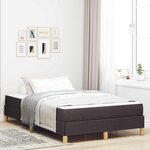 vidaXL Lit à ressorts avec matelas Marron foncé 120 x 190 cm tissu