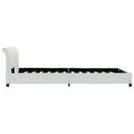 vidaXL Cadre de lit Blanc Similicuir 140 x 200 cm