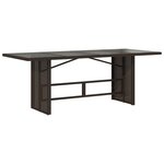 vidaXL Ensemble à manger de jardin et coussins 9 Pièces marron poly rotin