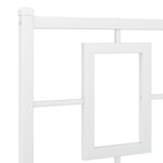 vidaXL Tête de lit métal blanc 150 cm