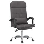 Fauteuil de massage inclinable de bureau informatique étude similicuir gris 02_0025404