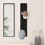 vidaXL Porte-manteau mural Montage mural Chêne noir 20 x 1.5 x 100 cm