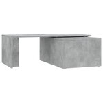 vidaXL Table basse gris béton 150x50x35 cm bois d'ingénierie