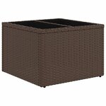 vidaXL Salon de jardin avec coussins 9 Pièces marron résine tressée