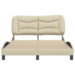 vidaXL Cadre de lit sans matelas crème 140x190 cm tissu