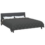 vidaXL Duvet d'hiver Gris clair et anthracite 200 x 200 cm Microfibre