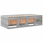 vidaXL Lit de jour avec tiroirs sans matelas sonoma gris 100x200 cm