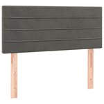 vidaXL Sommier à lattes de lit et matelas Gris foncé 80x200 cm Velours