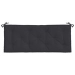 vidaXL Coussins de banc jardin lot de 2 noir 120x50x7 cm tissu Oxford