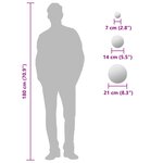 vidaXL Ensemble de miroir mural 7 Pièces Verre Rond