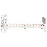 vidaXL Cadre de lit avec tête de lit blanc 90x200cm bois de pin massif