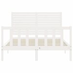 vidaXL Cadre de lit sans matelas blanc 120x200 cm bois de pin massif