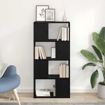 vidaXL Étagère Chêne noir Bois d'ingénierie 60 x 24 x 124 cm