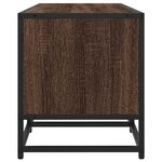 vidaXL Meuble TV chêne marron 120x35x41 cm bois d'ingénierie et métal