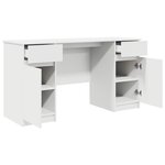 Bureau vidaXL Blanc 140x49x76 cm en bois d'ingénierie