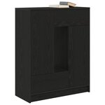 vidaXL Buffet avec tiroirs et portes chêne noir 73x31x90 cm