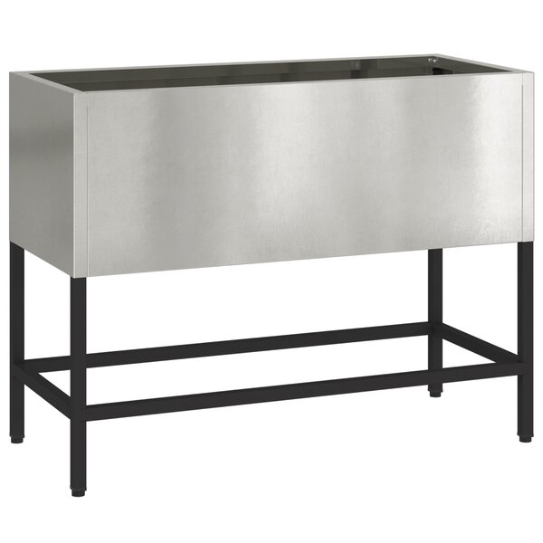 vidaXL Bac de jardin surélevé Argent 60 x 26 x 45 cm Acier inoxydable
