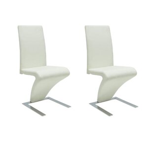 vidaXL Chaises à manger lot de 2 blanc similicuir