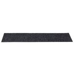 vidaXL Tapis d'escalier autocollants Rectangulaire 15 Pièces 76x20cm Gris