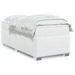 vidaXL Sommier à lattes de lit avec matelas Blanc 90x200 cm Similicuir