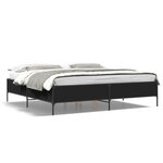 vidaXL Cadre de lit sans matelas noir 200x200 cm