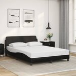 vidaXL Cadre de lit Dover noir 137x190 cm similicuir