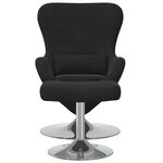 Fauteuil œuf vidaXL avec repose-pieds en velours noir