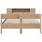 vidaXL Lit bibliothèque sans matelas 140x190 cm bois de pin massif