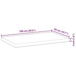 vidaXL Dessus de meuble de salle de bain non traité bois d'acacia