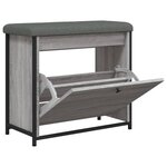 vidaXL Banc à chaussures tiroir rabattable sonoma gris 62x32x56 cm
